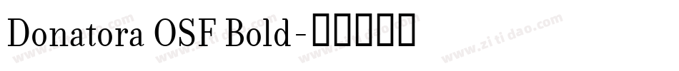 Donatora OSF Bold字体转换